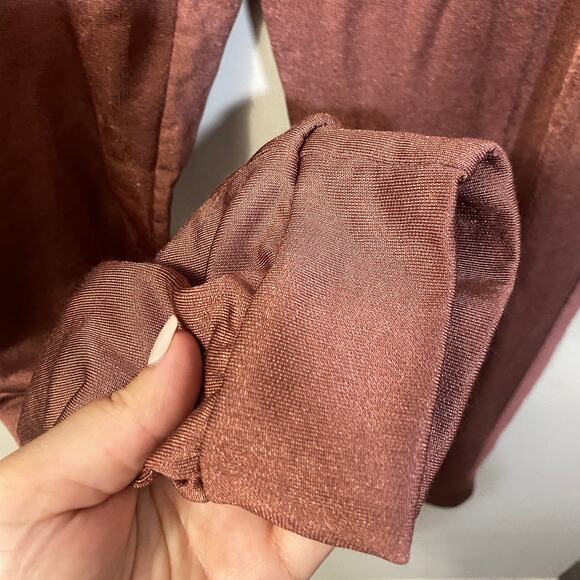 Asos Mauve Muted Pink Terry Jogger Casual Sweatpant Ankle Length Plus Size 14 - Picture 6 of 9